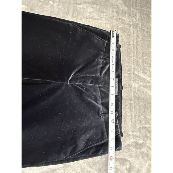 Theory Women’s Black Velvet Low Rise Wide Leg Pleated Pants Size 6 - Picture 10 of 14